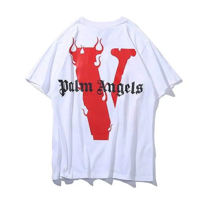 VLONE×PALM ANGELS コラボ Tシャツ NEW Vlone x Palm Angels T-shirt Black/Purple Size S-XL FREE